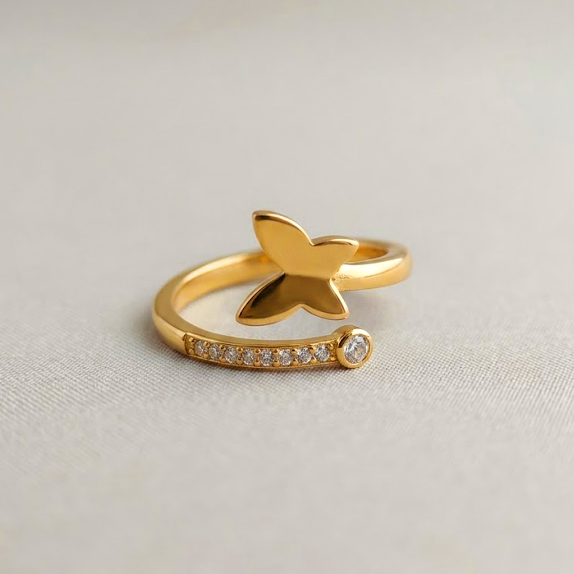 Golden Butterfly Ring