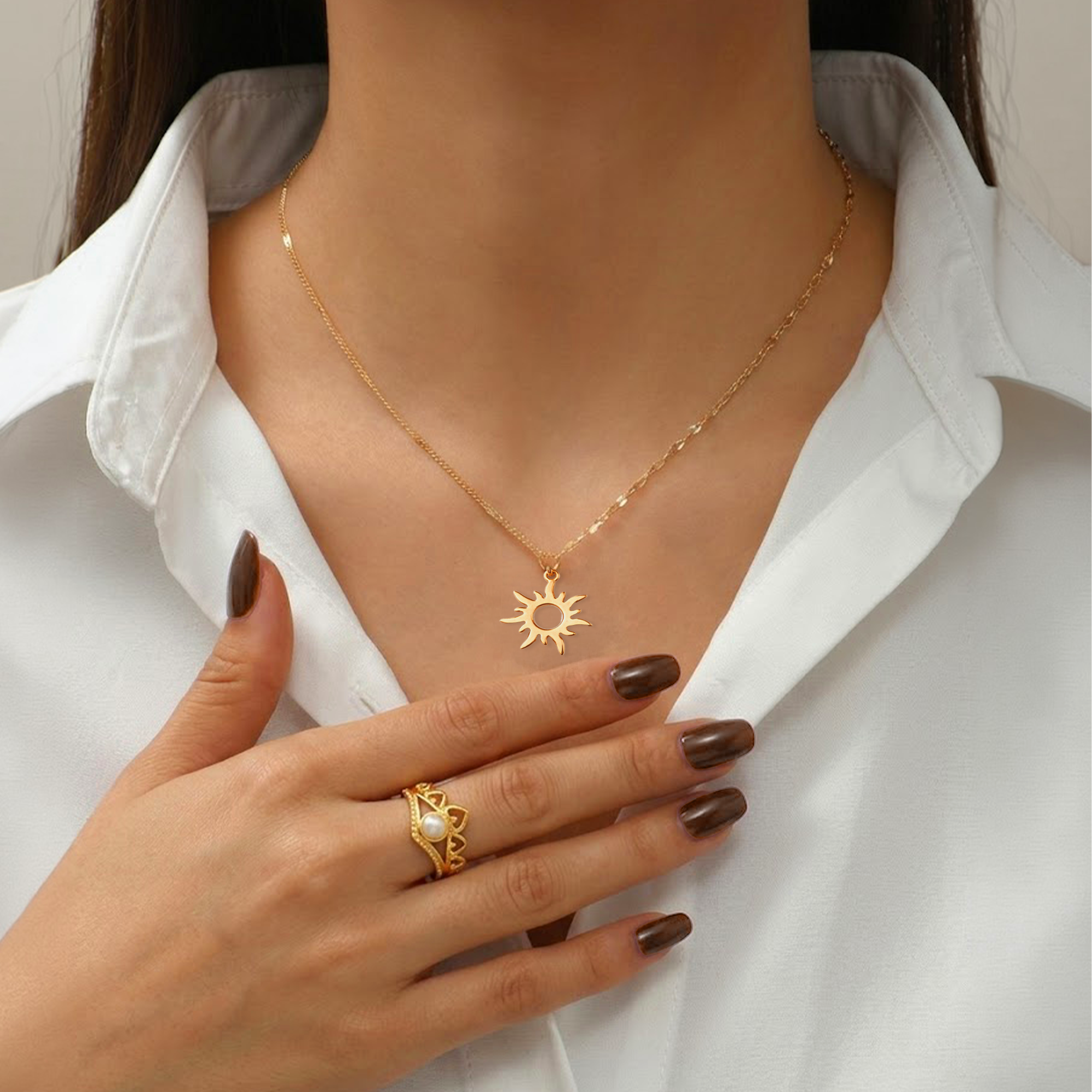 Golden Sun & Pearl Crown Set