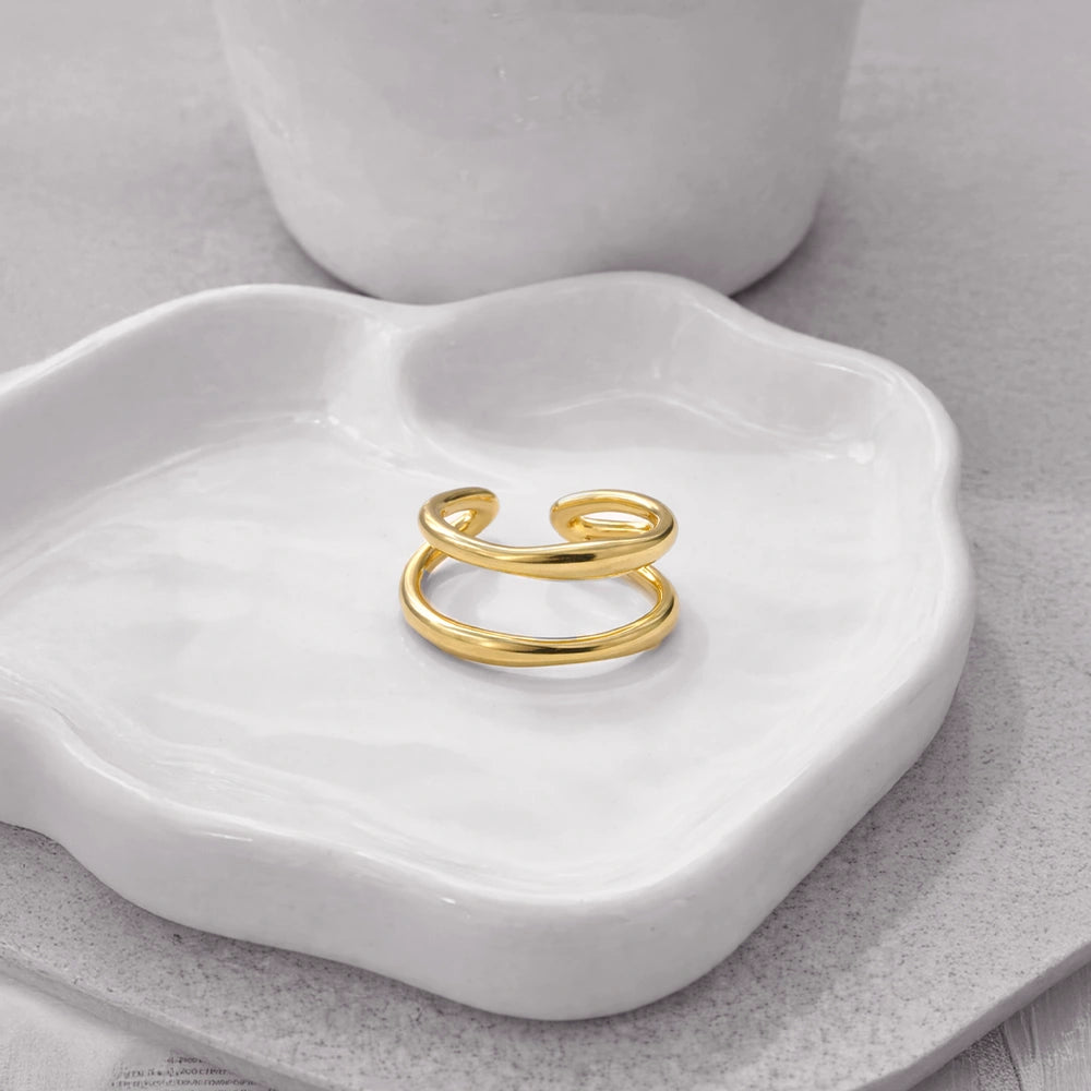 Golden Flow Ring