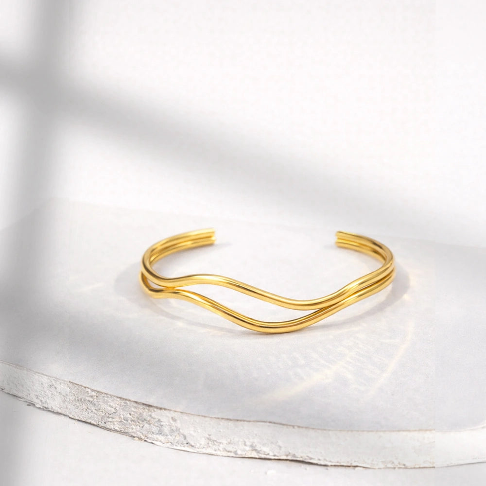 Wavy Gold Cuff