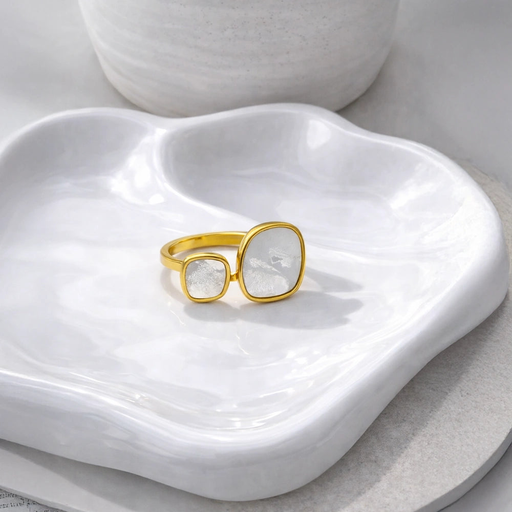 White Marble Ring