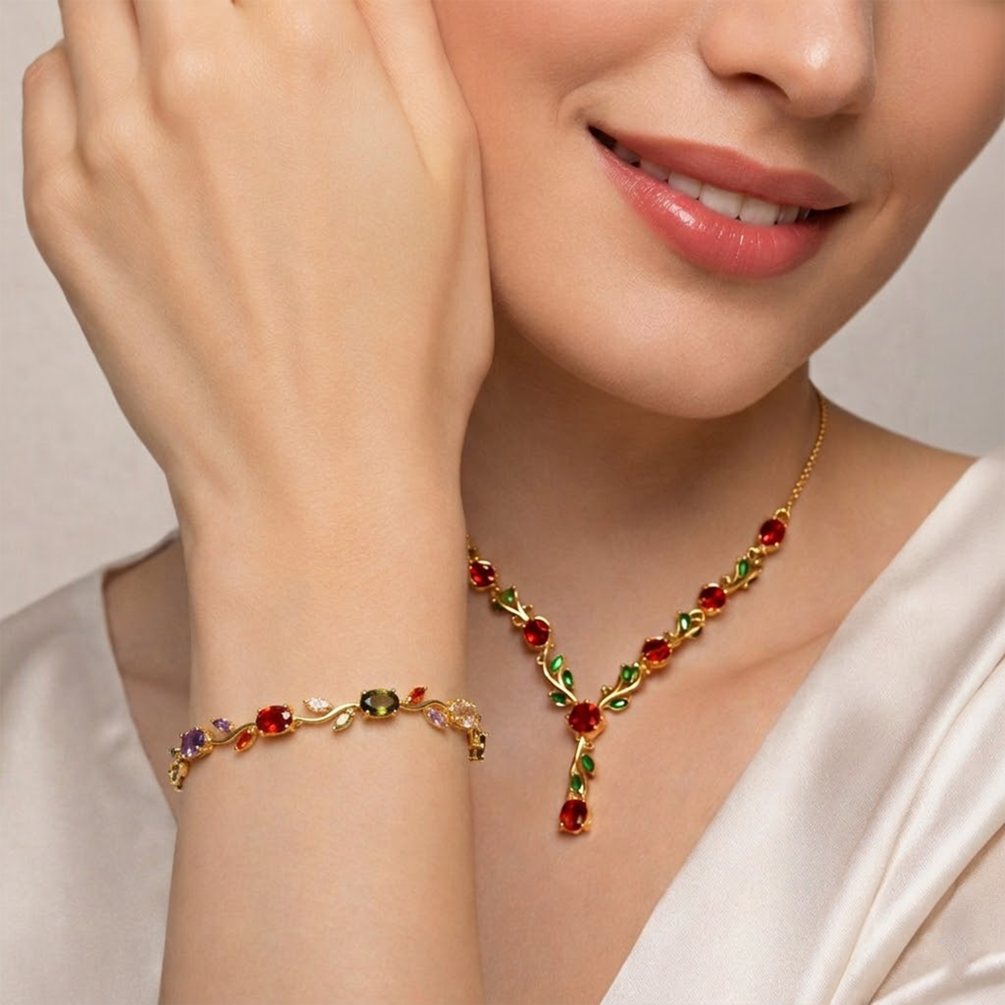 Scarlet Vine Jewelry Set
