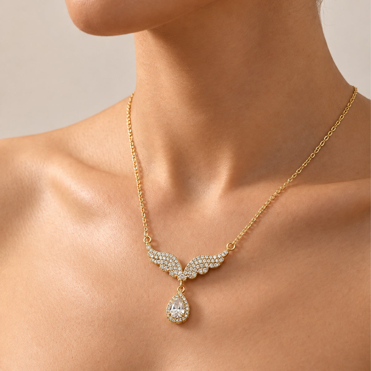 Sparkling Angel Wings Necklace