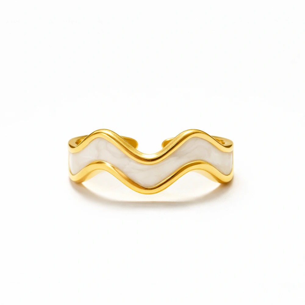 White Wavy Ring