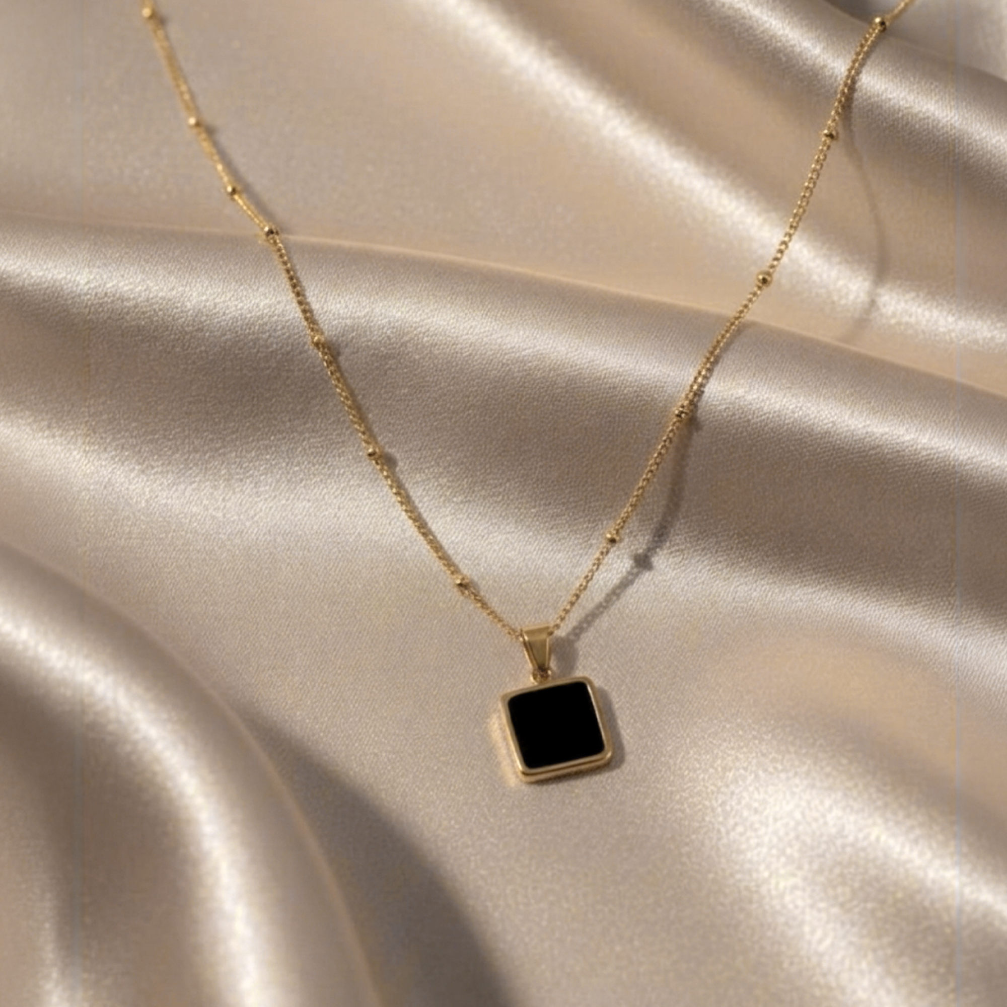 Midnight Square Necklace