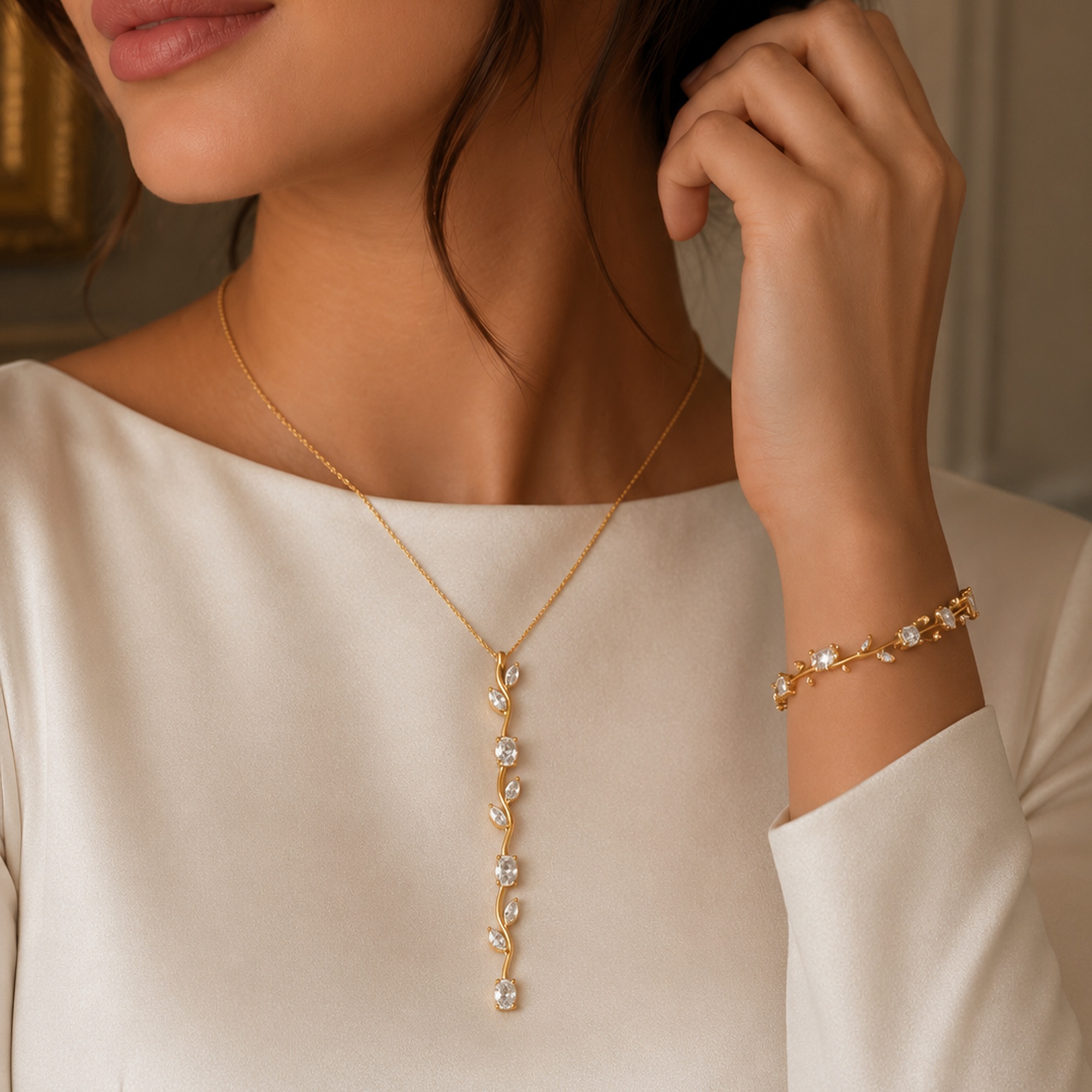 Classy crystal Jewelry Set