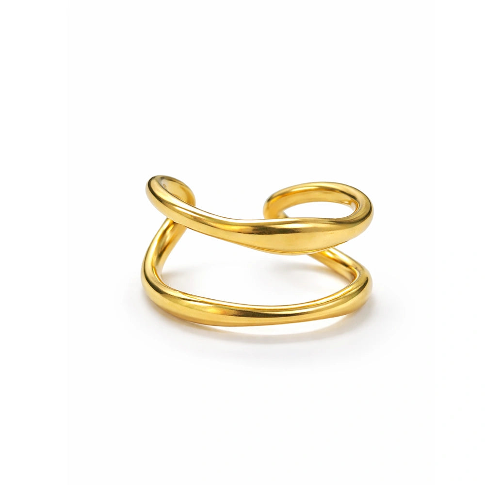 Golden Flow Ring
